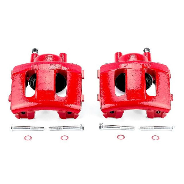 Power Stop 90-01 Jeep Cherokee Front Red Calipers w/o Brackets - Pair PowerStop Brake Calipers - Perf  AXOPROS