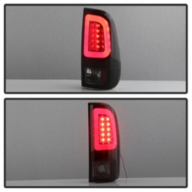 Spyder 97-03 Ford F150 Stylsd. F250 V3 Lght Bar LED Tail Lights - Blk Smk ALT-YD-FF15097V3-LBLED-BSM SPYDER Tail Lights  AXOPROS