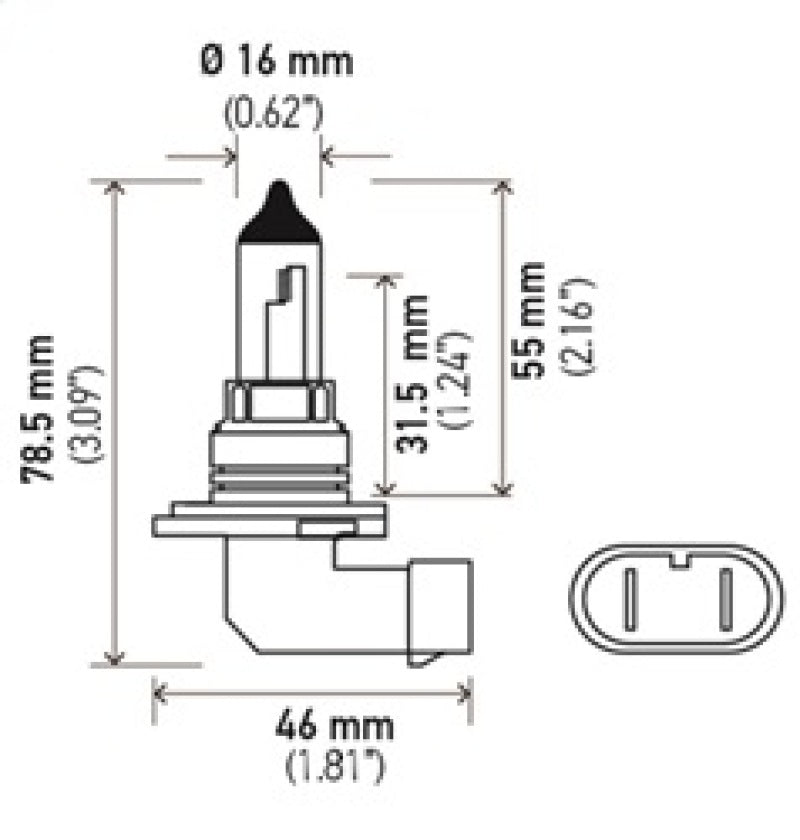 Hella Optilux HB4 9006 12V/55W XY Xenon Yellow Bulb Hella Bulbs  AXOPROS