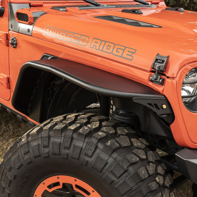 Rugged Ridge HD Steel Tube Fenders Full Set Black 18-19 JL Rugged Ridge Fenders  AXOPROS