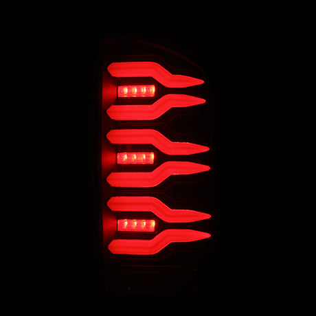 AlphaRex 07-08 Dodge Ram 1500/07-09 Dodge Ram 2500+3500 Luxx-Series LED Tail Lights (Pair) Black AlphaRex Tail Lights  AXOPROS