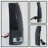 Xtune Yukon Denali 99-00 LED Tail Lights Black ALT-JH-CCK88-LED-BK SPYDER Tail Lights  AXOPROS