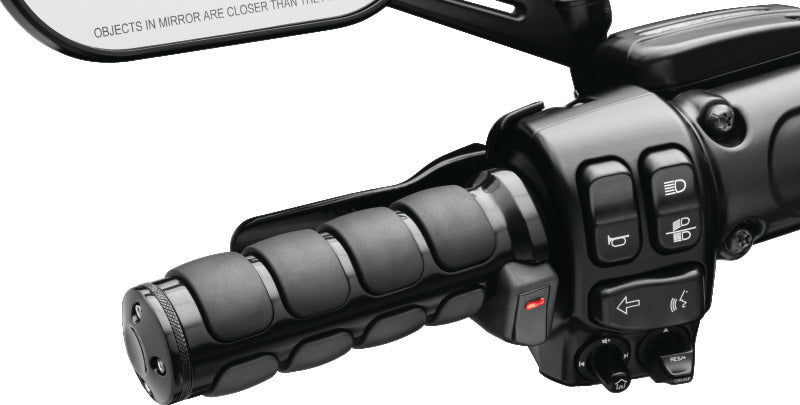 Kuryakyn Heated ISO Grips Dual Cable Gloss Black Kuryakyn Grips  AXOPROS