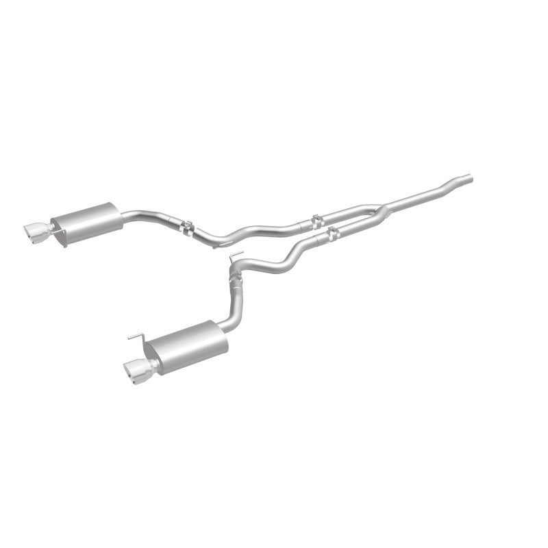 MagnaFlow Cat Back, SS, 2.5in, Street, Dual Split Polished 4.5in Tips 2015 Ford Mustang Ecoboost Magnaflow Catback  AXOPROS