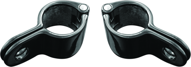 Kuryakyn Magnum Quick Clamp 1inch Gloss Black (Pair) Kuryakyn Handlebars  AXOPROS