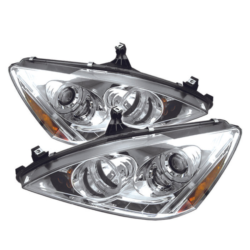 Spyder Honda Accord 03-07 Projector Headlights LED Halo Amber Reflctr LED Chrm PRO-YD-HA03-AM-C SPYDER Headlights  AXOPROS