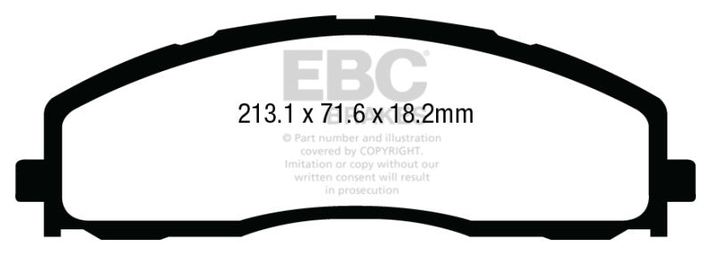EBC 13+ Ford F250 (inc Super Duty) 6.2 (2WD) Greenstuff Front Brake Pads EBC Brake Pads - Performance  AXOPROS