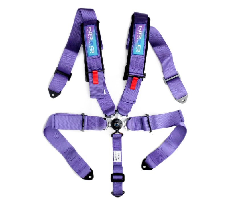 NRG SFI 16.1 5Pt 3 Inch Seat Belt Harness with Pads / Cam Lock - Purple NRG Seat Belts & Harnesses  AXOPROS