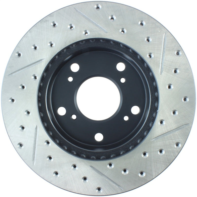 StopTech 02-06 Acura RSX Slotted & Drilled Right Front Rotor Stoptech Brake Rotors - Slot & Drilled  AXOPROS