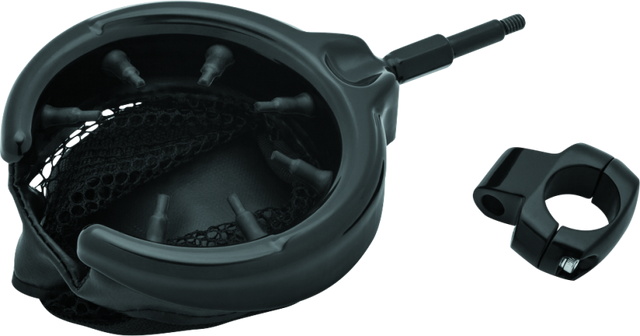 Kuryakyn Drink Holder With Basket 1inch Mount Gloss Black Kuryakyn Cup Holders  AXOPROS