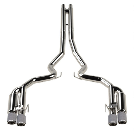 Kooks 18-24 Ford Mustang GT 5.0 3in. Valved Shotgun Cat-Back Exhaust - Carbon Tips Kooks Headers Catback  AXOPROS