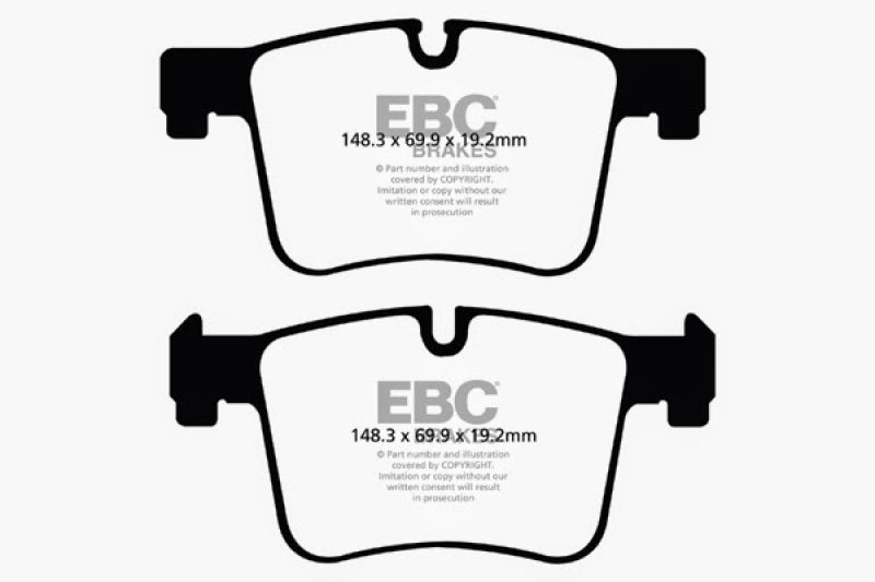 EBC 11+ BMW X3 2.0 Turbo (F25) Ultimax2 Front Brake Pads EBC Brake Pads - OE  AXOPROS