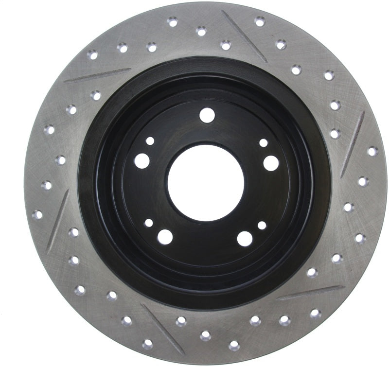StopTech 09-10 Acura TSX / 08-10 Honda Accord Coupe/05-10 Sedan Right Rear Slotted & Drilled Rotor Stoptech Brake Rotors - Slot & Drilled  AXOPROS