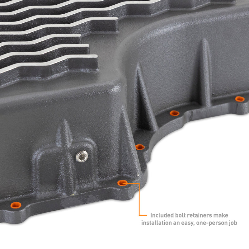 Mishimoto 2011+ Powerstroke 6R140 Transmission Pan - Cast - GR Mishimoto Transmission Pans  AXOPROS