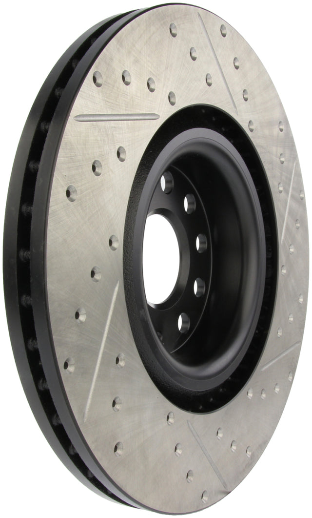 StopTech 09 VW Passat CC / 06-09 Passat Slotted & Drilled Right Front Rotor Stoptech Brake Rotors - Slot & Drilled  AXOPROS