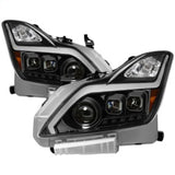 xTune Infiniti G37 Coupe (non-AFS) 08-15 Projector Headlights - Black PRO-JH-IG3708-2D-LB-BK SPYDER Headlights  AXOPROS