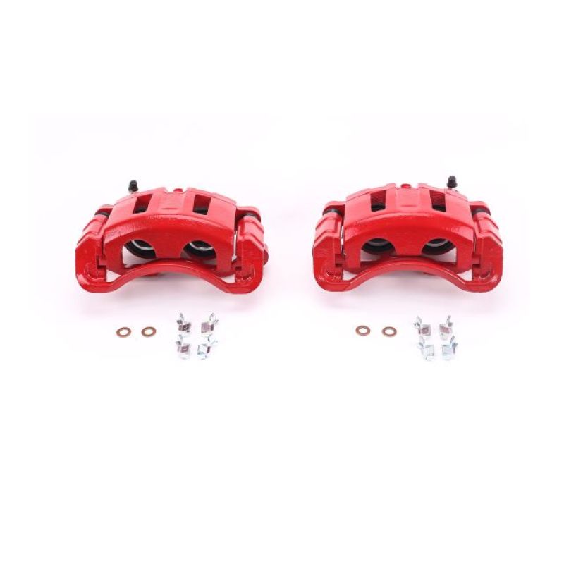 Power Stop 98-05 Chevrolet Blazer Front Red Calipers w/Brackets - Pair PowerStop Brake Calipers - Perf  AXOPROS