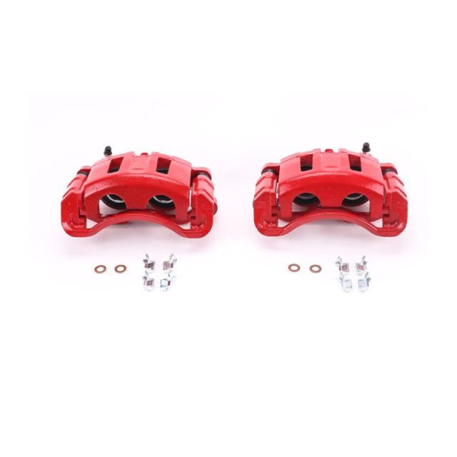Power Stop 98-05 Chevrolet Blazer Front Red Calipers w/Brackets - Pair PowerStop Brake Calipers - Perf  AXOPROS