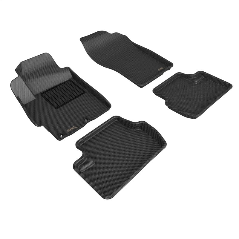 3D Maxpider 08-15 Mitsubishi Lancer Evolution X Kagu 1st 2nd Row - Floor Mat Set (Black) 3D MAXpider