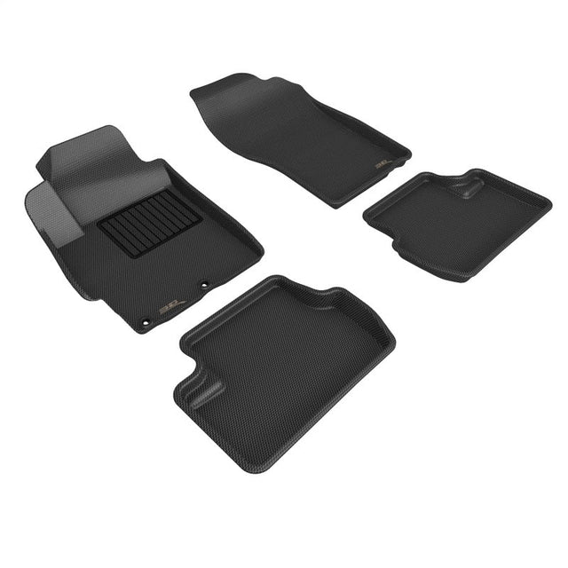 3D Maxpider 08-15 Mitsubishi Lancer Evolution X Kagu 1st 2nd Row - Floor Mat Set (Black) 3D MAXpider