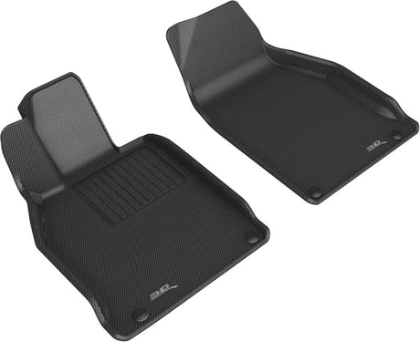 3D MAXpider 12-19 Porsche 911 Conv/S/4/4S/GTS/Targa/Turbo/T/GTZ Kagu 1st Row Floormat - Black 3D MAXpider Floor Mats - Rubber  AXOPROS