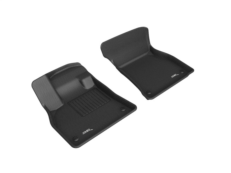 3D MAXpider 19-21 Audi E-Tron Kagu 1st Row Floormats - Black 3D MAXpider