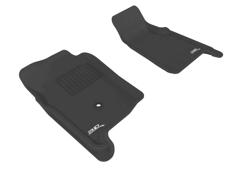 3D MAXpider 1998-2011 Ford Ranger Regular Cab/Supercab Kagu 1st Row Floormat - Black 3D MAXpider