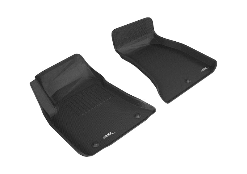 3D MAXpider 2015-2020 Dodge Challenger Rwd Kagu 1st Row Floormat - Black 3D MAXpider