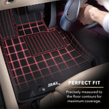 3D MAXpider 2015-2020 Ford Mustang Kagu 2nd Row Floormats - Black 3D MAXpider
