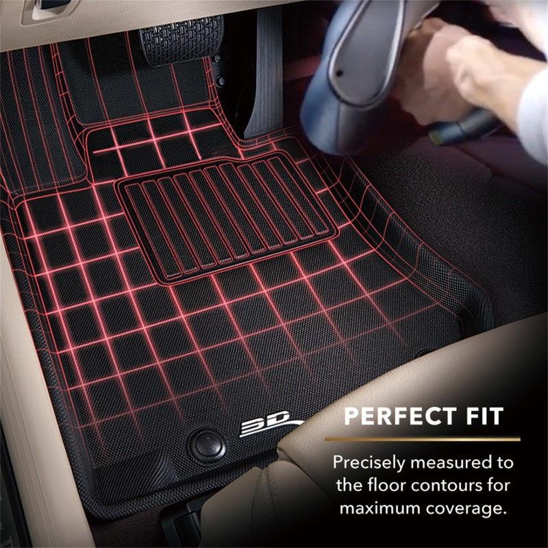 3D MAXpider 2020 Hyundai Palisade Kagu 1st Row Floormat - Black 3D MAXpider Floor Mats - Rubber  AXOPROS
