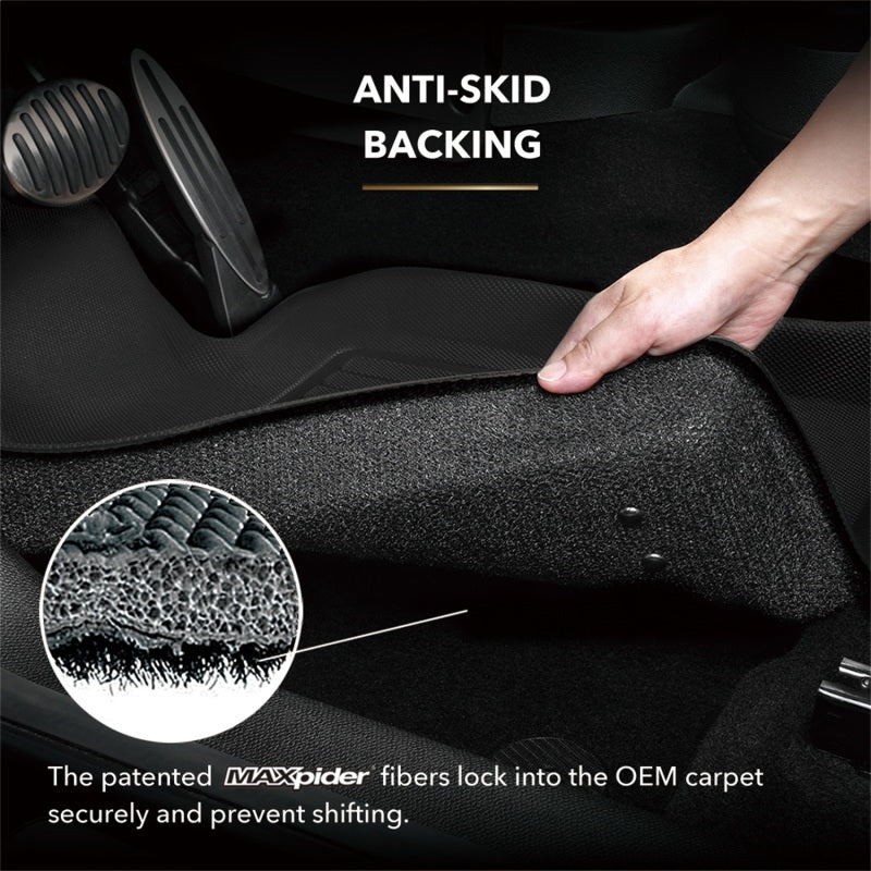 3D MAXpider 2020 Hyundai Palisade Kagu 1st Row Floormat - Black 3D MAXpider Floor Mats - Rubber  AXOPROS