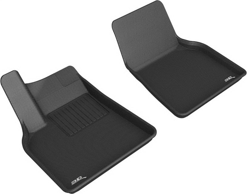 3D MAXpider 2021 Tesla Model Y Kagu 1st Row Floormat - Black 3D MAXpider Floor Mats - Rubber  AXOPROS