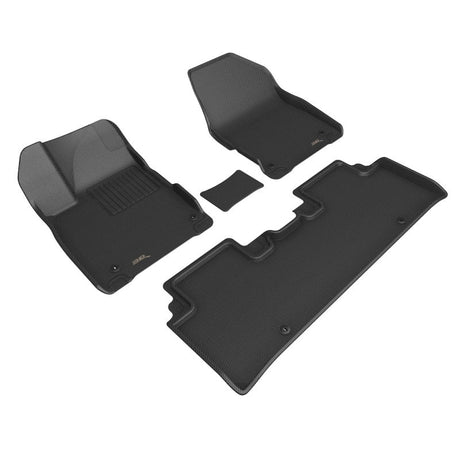 3D MAXpider 2022 Kia EV6 Kagu 1st & 2nd Row Floormat - Black 3D MAXpider