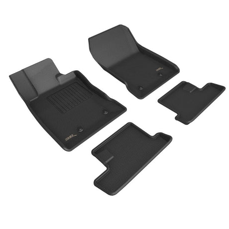 3D MAXpider 2022 Toyota GR86 Kagu 1st & 2nd Row Floor Mats - Black 3D MAXpider