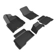 3D Maxpider 2024 Toyota Tacoma Double Cab Kagu Black R1 R2 3D MAXpider Floor Mats - Rubber  AXOPROS