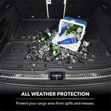 3D MAXpider 22-23 Rivian R1S Cargo Liner Kagu Black 3D MAXpider Floor Mats - Rubber  AXOPROS