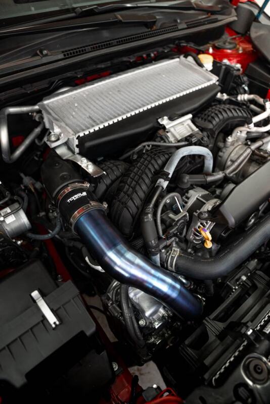 Torque Solution 2022+ Subaru WRX / 19-23 Subaru Ascent Titanium Top Mount Charge Pipe - Burnt Blue Torque Solution Air Intake Components  AXOPROS