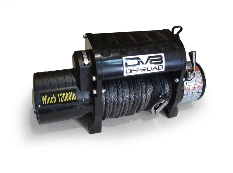 DV8 Offroad 12000 LB Winch w/ Synthetic Line & Wireless Remote - Black DV8 Offroad Winch Kit  AXOPROS