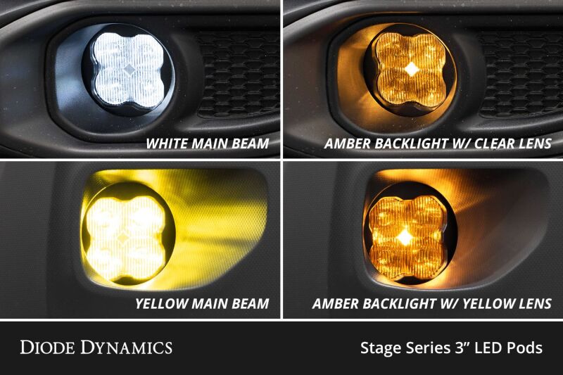 Diode Dynamics SS3 Pro Type A Kit ABL - Yellow SAE Fog Diode Dynamics Light Accessories and Wiring  AXOPROS