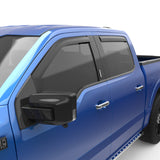 EGR 15+ Ford F150 Crew Cab In-Channel Window Visors - Set of 4 - Matte (573495) EGR Wind Deflectors  AXOPROS
