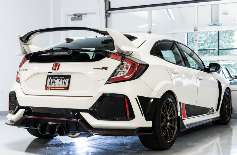 AWE Tuning 2017+ Honda Civic Type R Touring Edition Exhaust w/Front & Mid Pipe - Diamond Blk Tips AWE Tuning Catback  AXOPROS