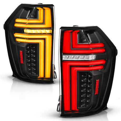 ANZO ANZO 21-24 Chevy Suburban/Tahoe Full LED Tail Lights SeqSig Black - Pair Tail Lights aftermarket performance part