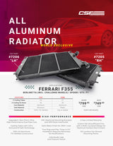 CSF Ferrari F355 High Performance All-Aluminum Radiator - Left CSF Radiators  AXOPROS
