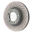 SHW 09-16 Porsche 911 Carrera w/o Ceramic Brake Left Front Drill-Dimp MB Brake Rotor (99735140101) SHW Performance Brake Rotors - Drilled  AXOPROS