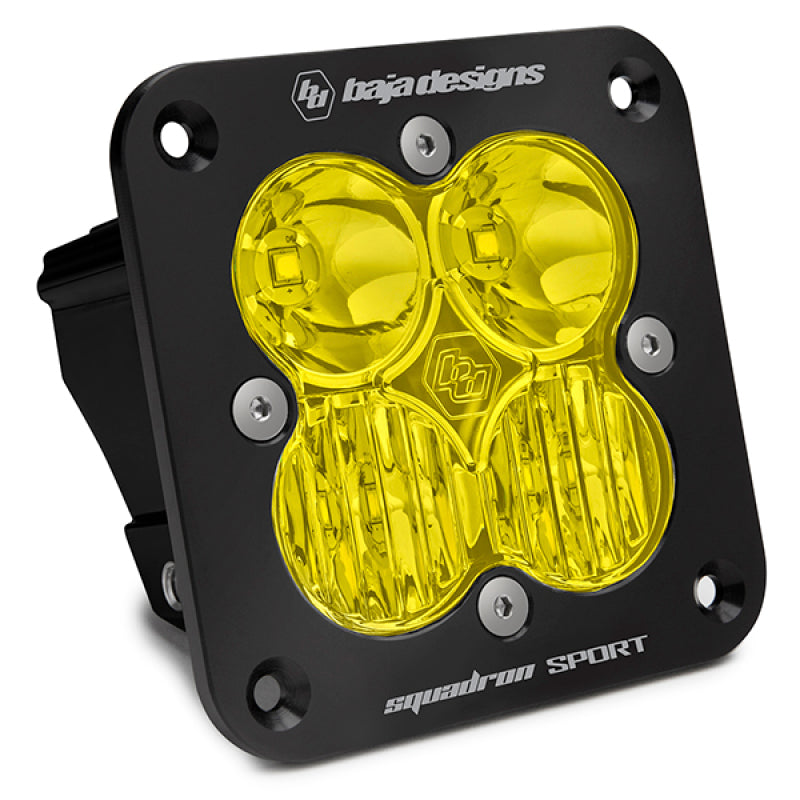 Baja Designs Squadron Sport Driving/Combo Pattern Flush Mount Black LED Light Pod - Amber Baja Designs Light Bars & Cubes  AXOPROS