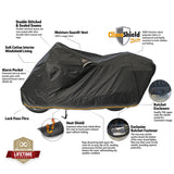 Dowco Cruisers (Small/Large) WeatherAll Plus Ratchet Motorcycle Cover Black - XL Dowco Bike Covers  AXOPROS