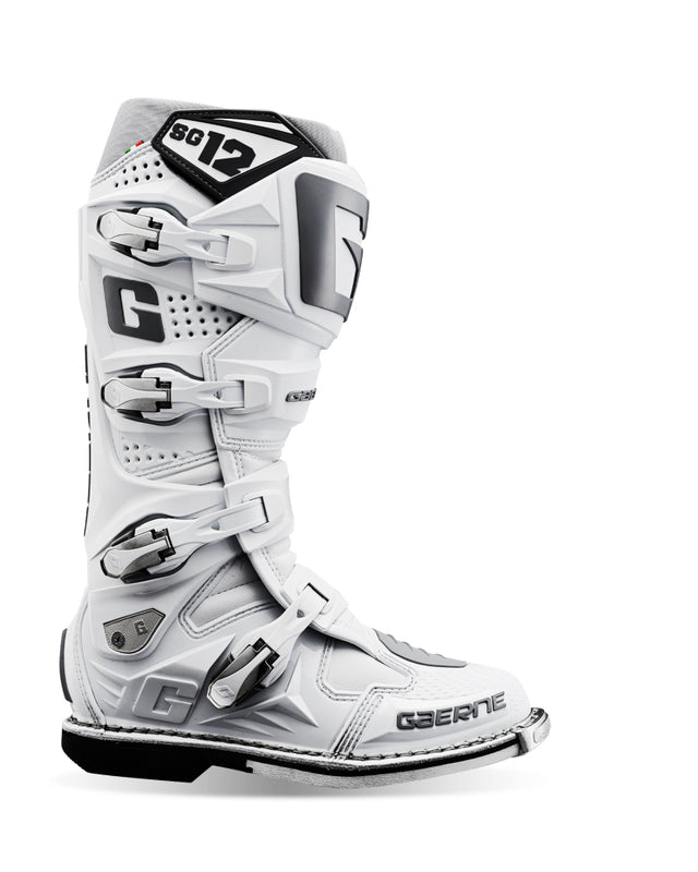Gaerne SG12 Boot White Size - 9.5 Gaerne Motorcycle Boots  AXOPROS