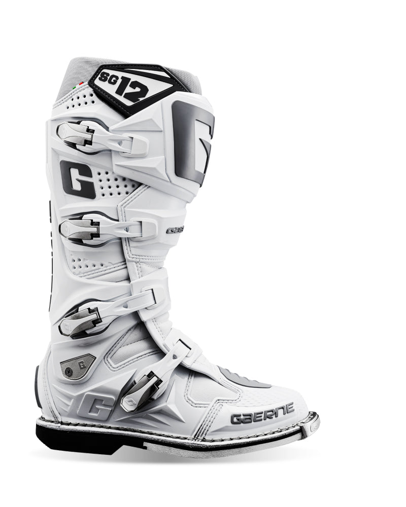 Gaerne SG12 Boot White Size - 8 Gaerne Motorcycle Boots  AXOPROS