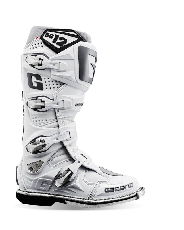 Gaerne SG12 Boot White Size - 8 Gaerne Motorcycle Boots  AXOPROS