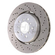 SHW 05-06 BMW M3 3.2L Right Front Cross-Drilled Lightweight Brake Rotor (34112282446) SHW Performance Brake Rotors - Drilled  AXOPROS